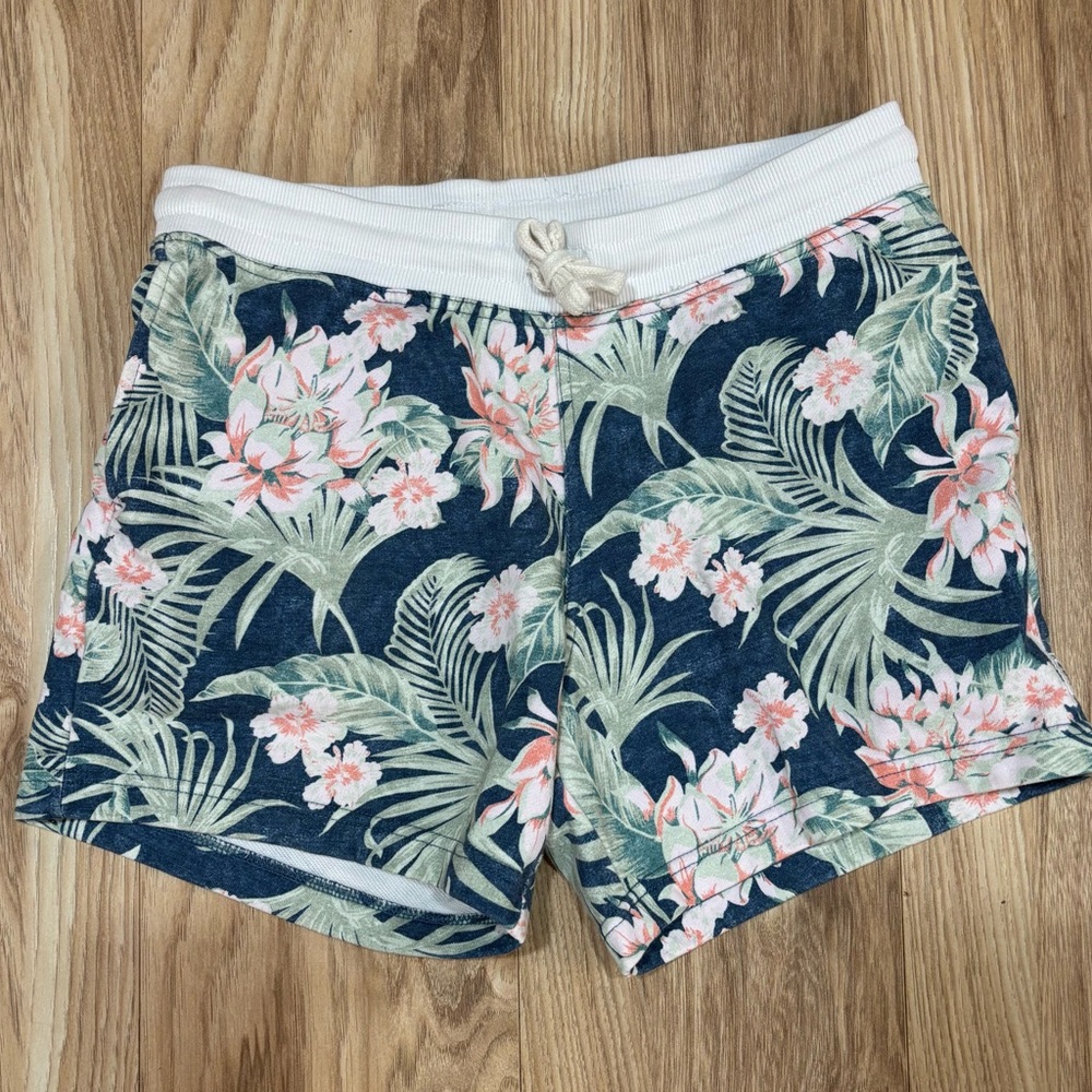 chubbies Navy Tropical Floral Drawstring Athletic Shorts - Picture 1 of 3